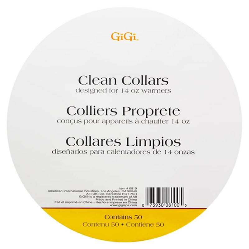 GiGi Clean Collars for 14-Ounce Wax Warmers, 50 Pieces - Image 1