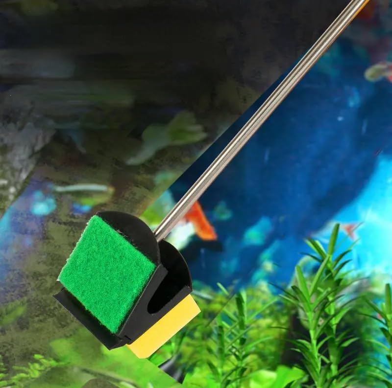 ® فرشاة تنظيف النوافذ الإسفنجية بطول 47 سم لمجموعة أدوات تنظيف الزجاج حوض السمك من بيتزلايف وورلد