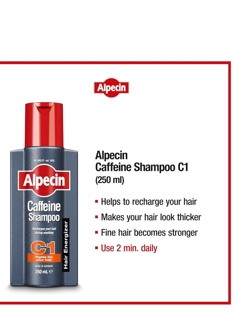 Alpecin Alpecin C1 Caffeine Shampoo, 8.45 fl oz, Cleanses the Scalp to Promote Natural Hair Growth, Leaves Hair Feeling Thicker and Stronger  - Image 4