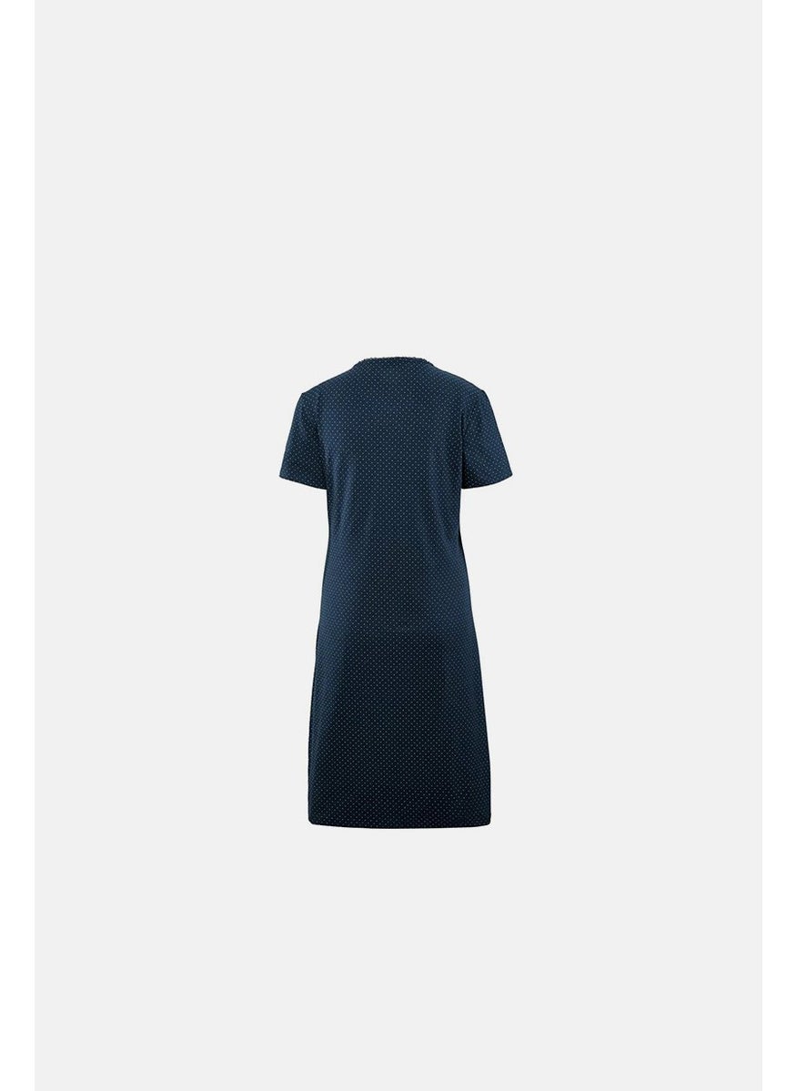 Tchibo Maternity Textured Nightgown, Navy  - Image 3