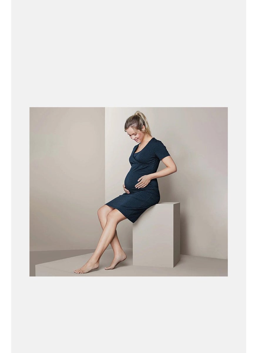 Tchibo Maternity Textured Nightgown, Navy  - Image 1