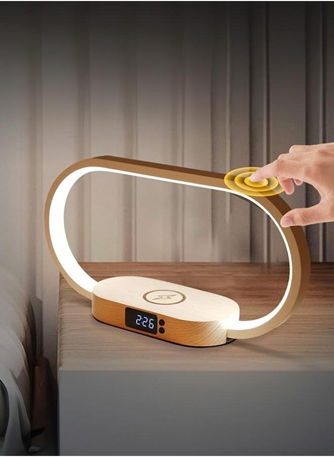 Bedside Lamp – 3 Colors temperature, Touch Dimmable, Wireless Charger, Built-in Clock, USB & Type-C, 18W Adapter - pzsku/ZCE9C08CDA1D7678510FEZ/45/_/1736676676/a51d7304-417e-45b9-aac0-bcdfdc881546