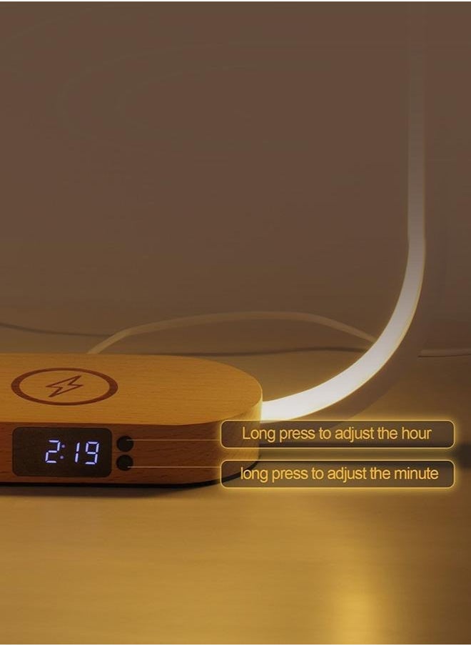 Bedside Lamp – 3 Colors temperature, Touch Dimmable, Wireless Charger, Built-in Clock, USB & Type-C, 18W Adapter - pzsku/ZCE9C08CDA1D7678510FEZ/45/_/1736676696/eda5a3b4-baa9-4dfa-9498-69fb8d06154b