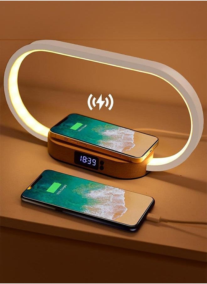 Bedside Lamp – 3 Colors temperature, Touch Dimmable, Wireless Charger, Built-in Clock, USB & Type-C, 18W Adapter - pzsku/ZCE9C08CDA1D7678510FEZ/45/_/1738528630/28840844-2b52-43af-b075-903c264281e3