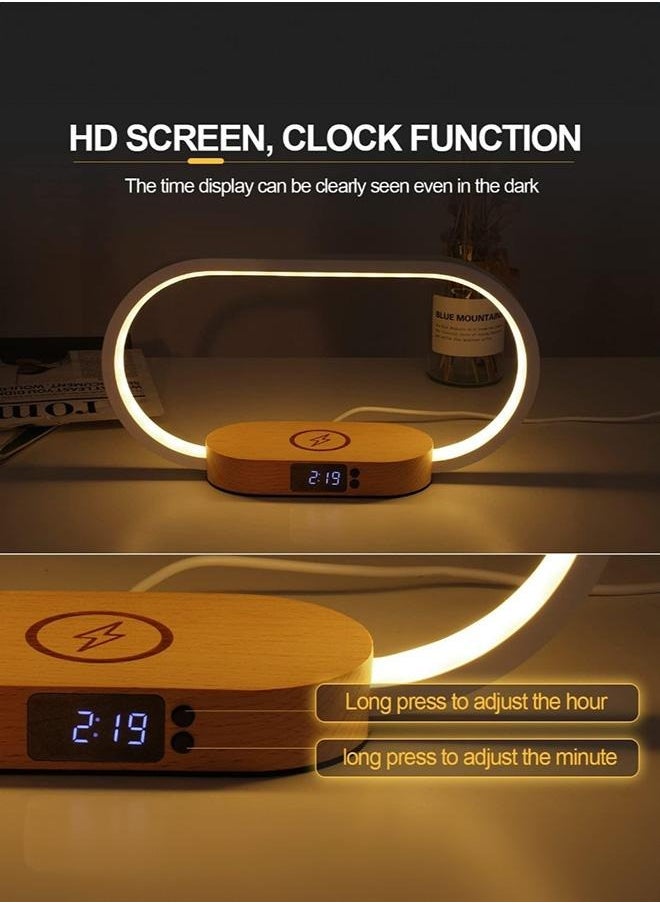 Bedside Lamp – 3 Colors temperature, Touch Dimmable, Wireless Charger, Built-in Clock, USB & Type-C, 18W Adapter - pzsku/ZCE9C08CDA1D7678510FEZ/45/_/1738528631/7fb12a03-c987-4564-916a-7c7ffd4b4a0a