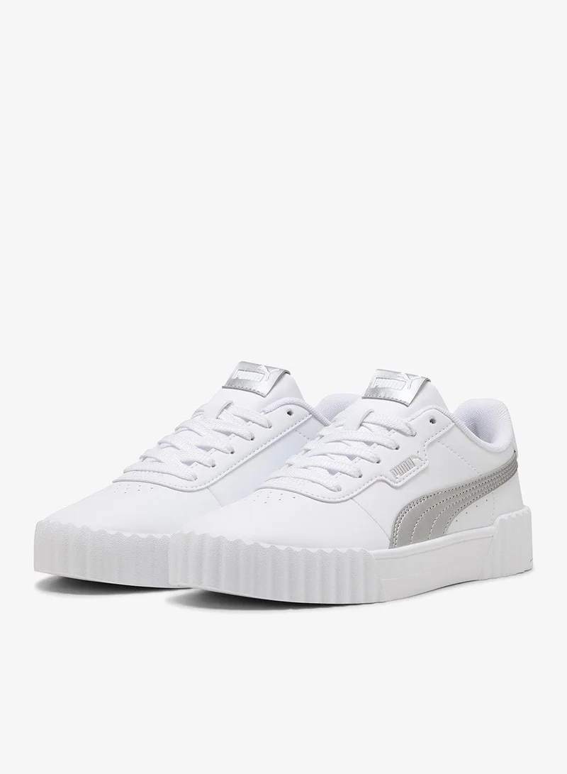 Puma PUMA White-PUMA Silver Carina 3.0 Metallic Glam for Women | Best Price UAE