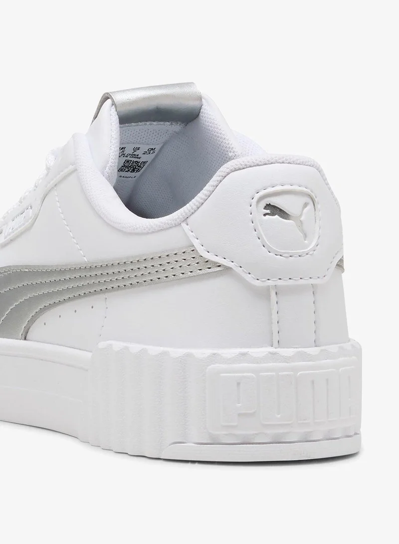 Puma PUMA White-PUMA Silver Carina 3.0 Metallic Glam for Women | Best Price UAE