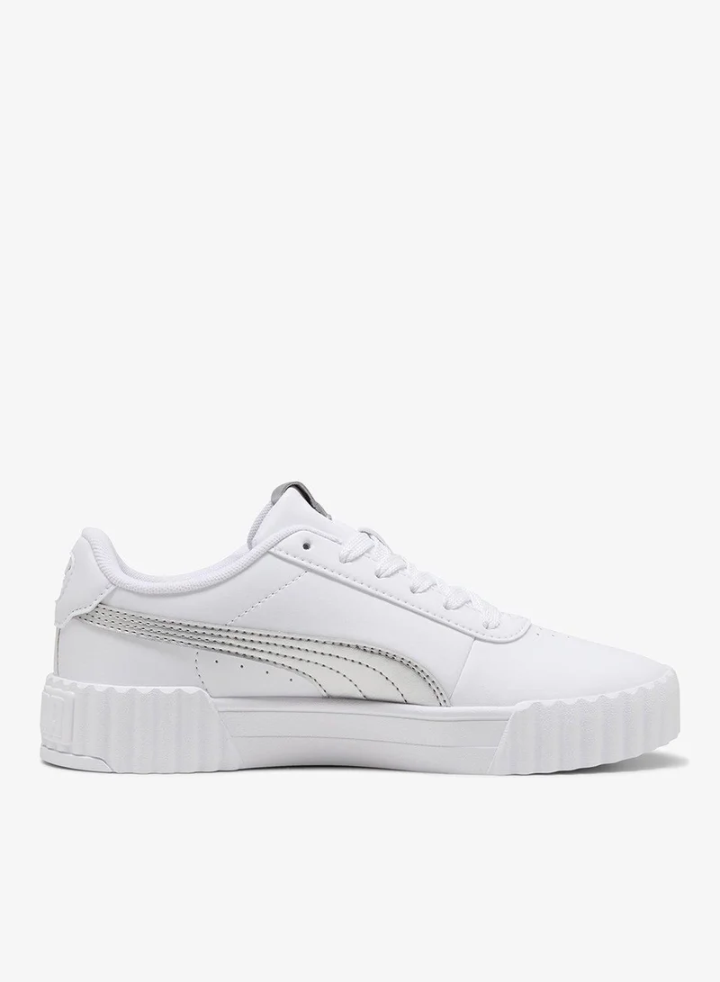 Puma PUMA White-PUMA Silver Carina 3.0 Metallic Glam for Women | Best Price UAE
