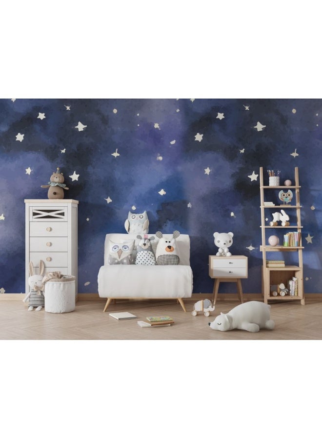 Home Gallery Cyan Fondo Pattern Fabric Wallpaper Covers An Area ​​Up To 4.2Mx3M With Adhesive  And Smoothing Tool  - Image 3