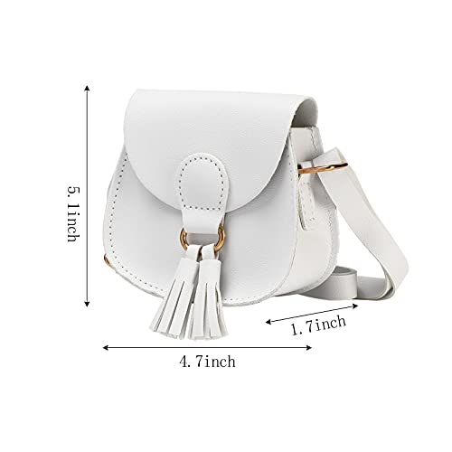 SOTOGO 8 Pieces Little Girls Purses Toddler Crossbody Purse Princess Purses Handbags Cute Girl Wallets Mini Shoulder Crossbody Bags for Kids, Tassel Style - Image 2