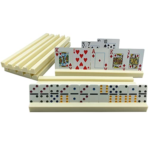 Yuanhe 4Pack Plastic Domino Holders - Domino Racks Trays Organizer for Classic Board Games Tiles Family Games Accessories - Image 2