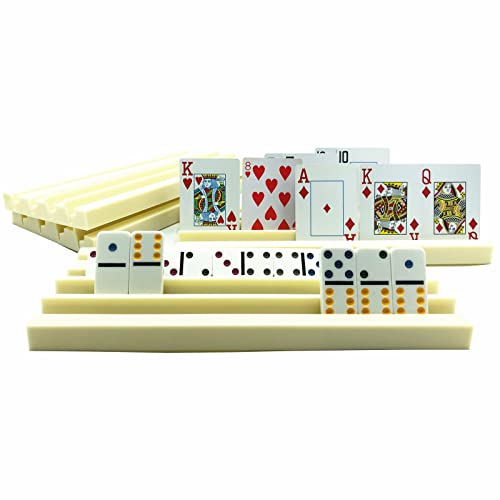 Yuanhe 4Pack Plastic Domino Holders - Domino Racks Trays Organizer for Classic Board Games Tiles Family Games Accessories - Image 1