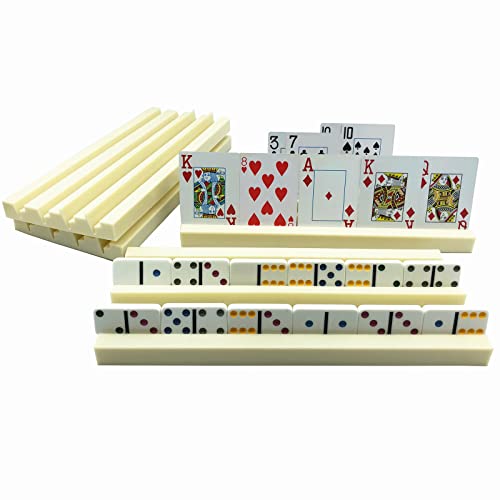 Yuanhe 4Pack Plastic Domino Holders - Domino Racks Trays Organizer for Classic Board Games Tiles Family Games Accessories - Image 3