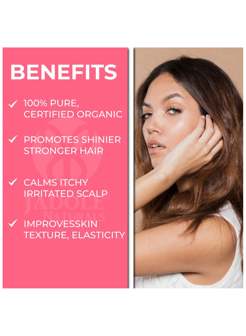 Jadole Naturals Hair Oil- 237ml, Enriched with Biotin, Vitamin E, Jojoba, Almond, Argan, Ashwagandha, Vetiver, Blackseed & Bhringraj oil - Image 2