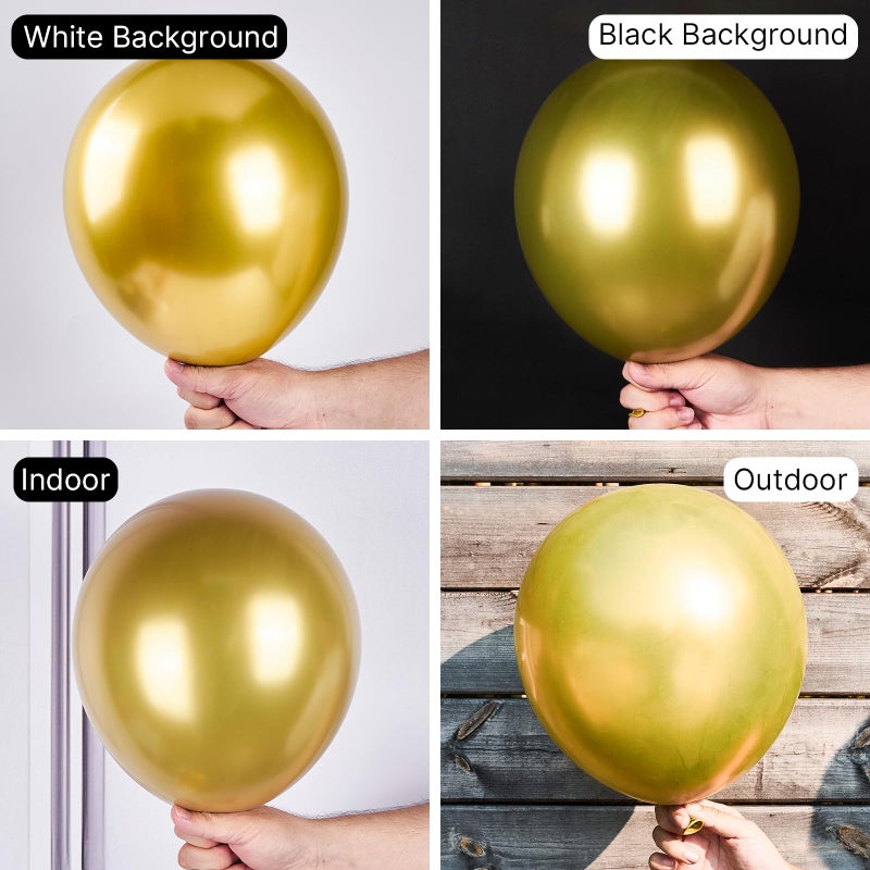 PartyWoo Gold Balloons 50pcs 12 Inch Gold Latex Helium Balloons for Birthday Wedding Anniversary Baby Shower Graduation Bachelorette Retirement Engagement Tea Casino Disco Party Decorations Gold-G101 - Image 2