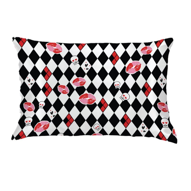Batman Harley Quinn DC Comics Beauty Silky Satin Standard Reversible Pillowcase Cover 20x30 for Hair and Skin  (Officially Licensed Product) by Franco Collectibles