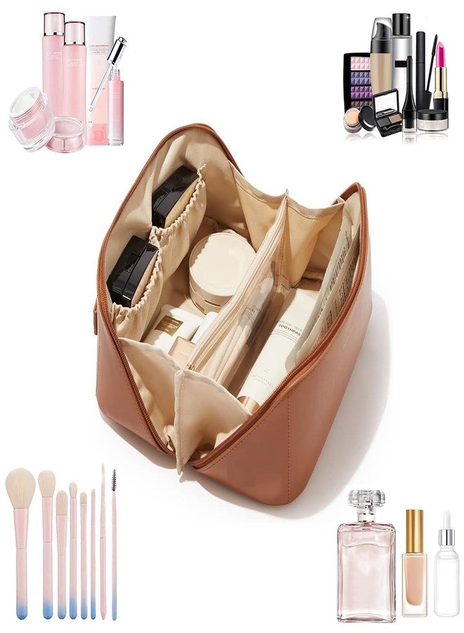 HOMENITY حقيبة تنظيم مكياج نسائية متعددة الألوان من HOMENITY® - مصنوعة من جلد البولي يوريثان المنسوج بنمط مربعات - Image 4