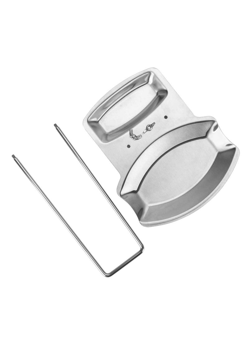 Stainless Steel Spoon Rest & Pot Lid Holder - Dual-Purpose Stove Organizer for Utensils and Pan Covers | Space-Saving Kitchen Tool for Tidy Cooking - Image 2