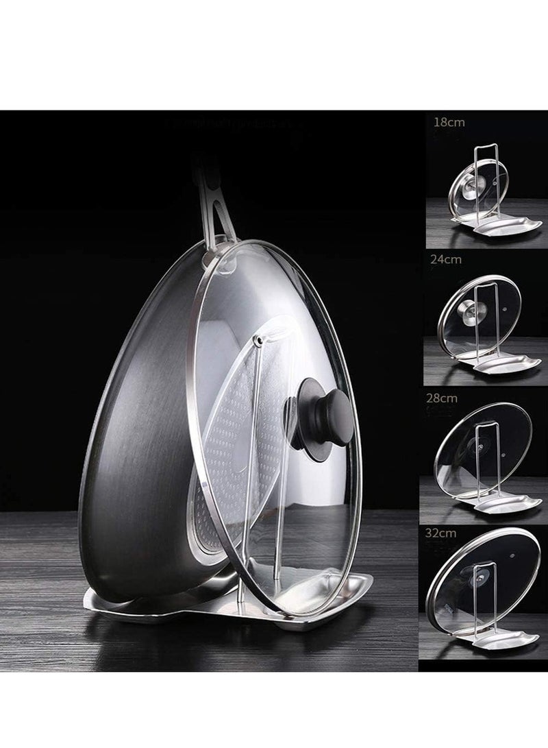 Stainless Steel Spoon Rest & Pot Lid Holder - Dual-Purpose Stove Organizer for Utensils and Pan Covers | Space-Saving Kitchen Tool for Tidy Cooking - Image 5