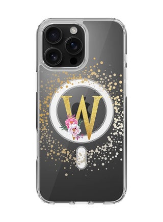 Custom Monogram Floral - W  (Clear )