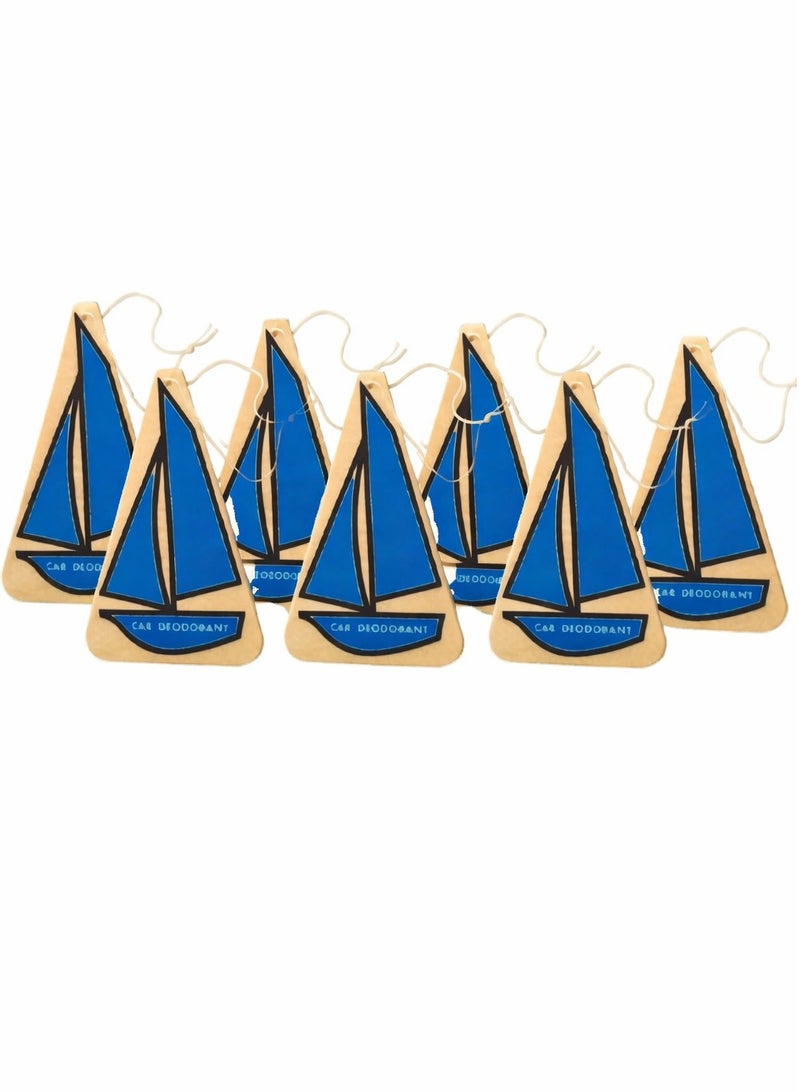 BAGUS Hanging Car Air Freshener Paper Deodorant with String 7 Pcs Long Lasting Odor Eliminator Eco Friendly Non Toxic Air Freshener for Car Interior Home Office Bedroom Wardrobe Rear View Mirror Hanging Freshener - Image 1