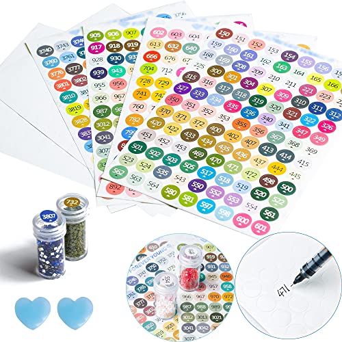 forever young Diamond Painting Labels as Diamond Painting Accessories for Diamond Art Storage, 447 Color Number Label Stickers for Jars with Blank Label and Wax(1 Set) - Image 1