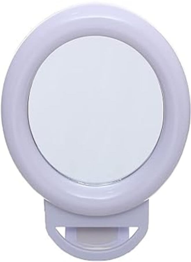 Generic - Plastic Ring Light Mirror With Cute Design And Three Color Adjustable 16 CM - White - Image 1