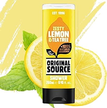 Original Source مجموعة جل استحمام أوريجنال سورس 4 × 250 مل عطور غريبة مانجو ليمون شجرة الشاي فانيليا توت العليق نعناع شجرة الشاي - Image 2