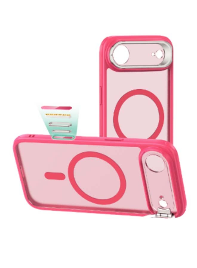ESR iPhone Air HaloLock Classic Hybrid Case with Stand – MagSafe Compatible Cover with Camera Control Button Military-Grade Drop Protection And Shock-Absorbing Corners - Frosted Pink - Image 2
