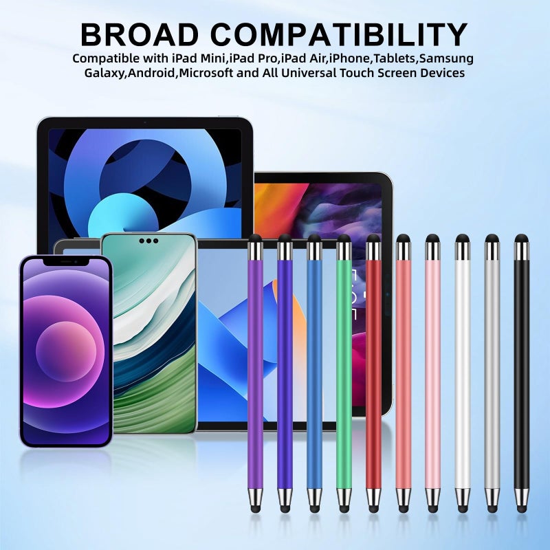 SLKIJDHFB 10Pack Stylus Pen,Stylus Pens for Touchscreen, 2-in-1High Precision and Sensitivity Stylus Pen for iPad,iPhone,Smartphones,Android and Tablets,All Universal Touch Screen Devices(10Stylus Pen+20 Tips) - Image 5