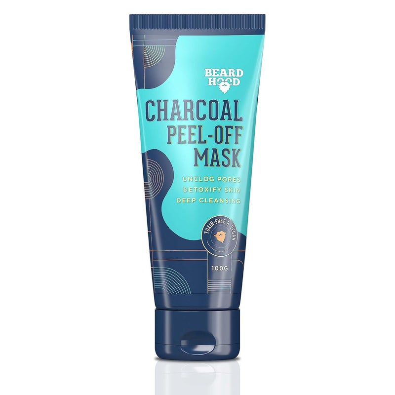 Beardhood Activated Charcoal Peel Off Mask100g Deep Cleansing Blackhead Removal Dead Skin Removal Sulphate and Paraben Free - Image 1