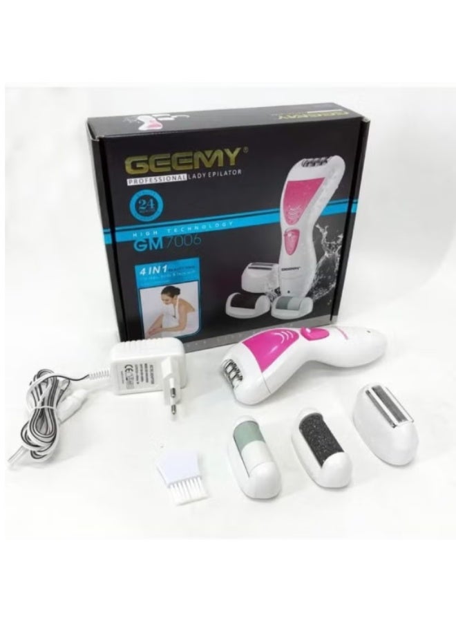 Geemy GM-7006 4-in-1 Professional Lady Epilator Hair Removal and Skin Care Device - Image 5