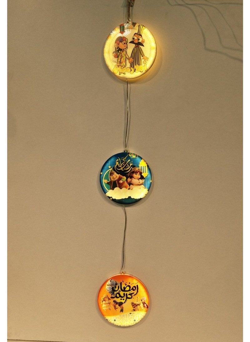 Ramadan Hanging LED Light with Ramadan Characters – Electric – Large Size