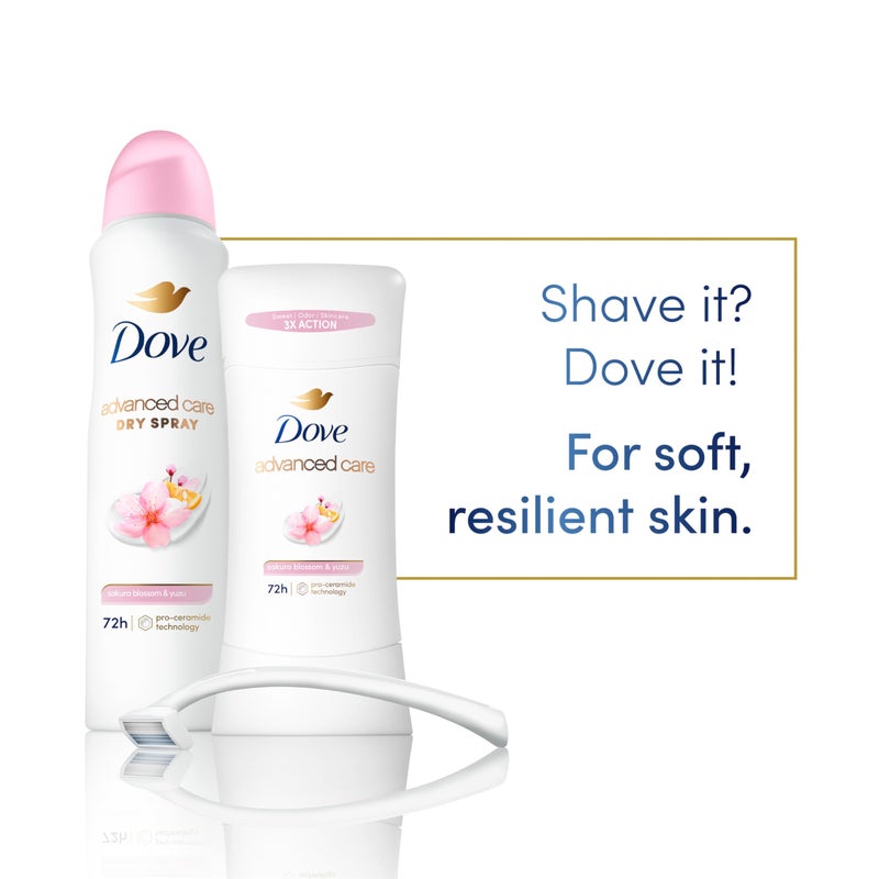Dove Advanced Care Antiperspirant Deodorant Spray for Women 3 Pack Sakura Blossom & Yuzu 72 hour sweat and odor protection 3.8 oz - Image 4