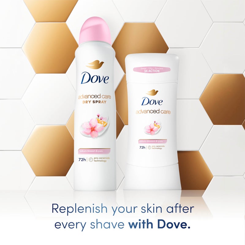 Dove Advanced Care Antiperspirant Deodorant Spray for Women 3 Pack Sakura Blossom & Yuzu 72 hour sweat and odor protection 3.8 oz - Image 3