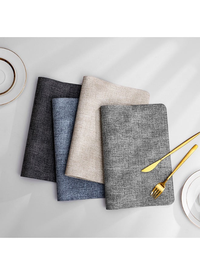 NIBEMINENT 2pcs Leather Placemat Cloth Creative Placemat Waterproof And Oil Proof Table Mat Heat Insulation Mat  - Image 2
