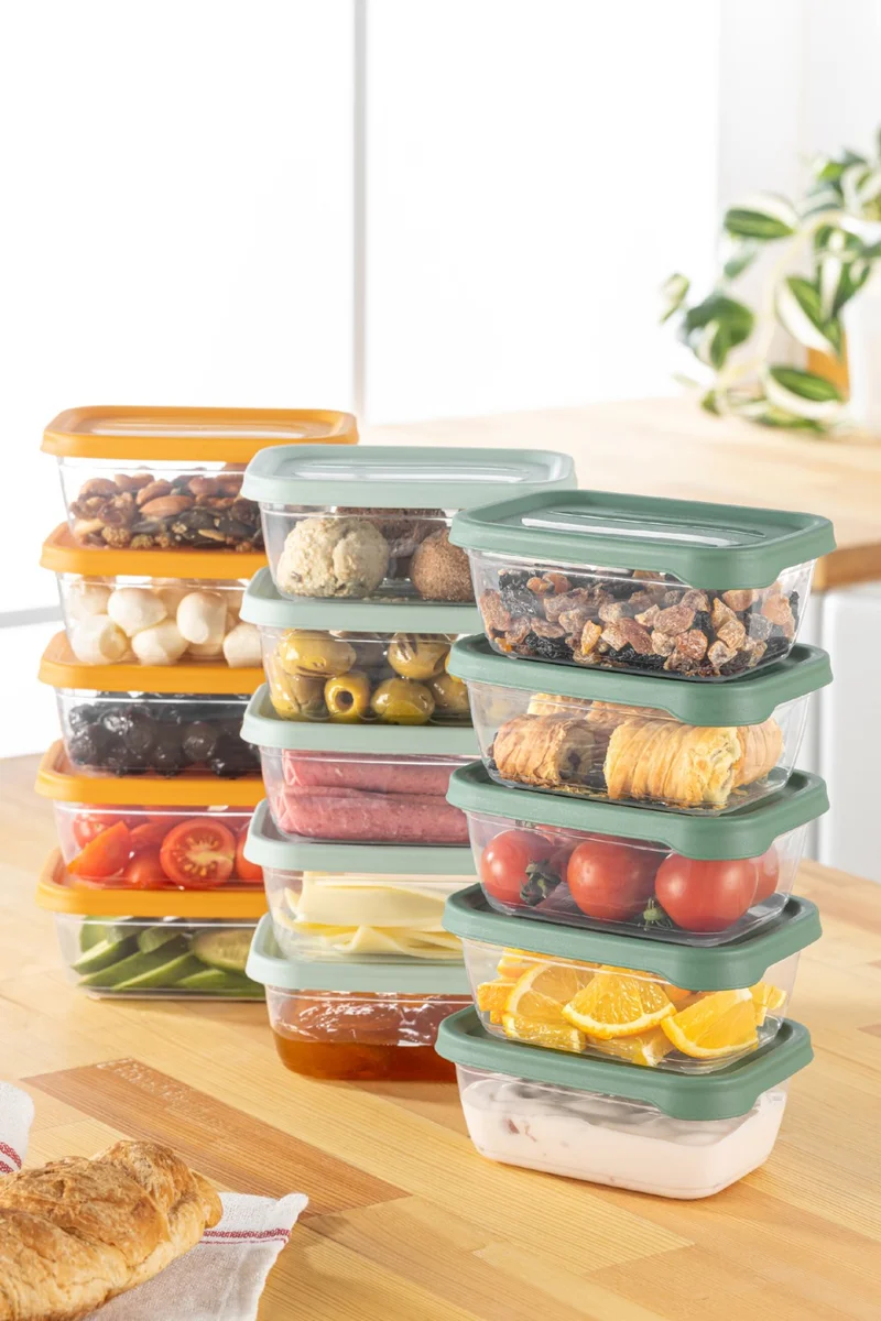Vienev 15LI 400 ml Bono Square Storage Container Set Colored