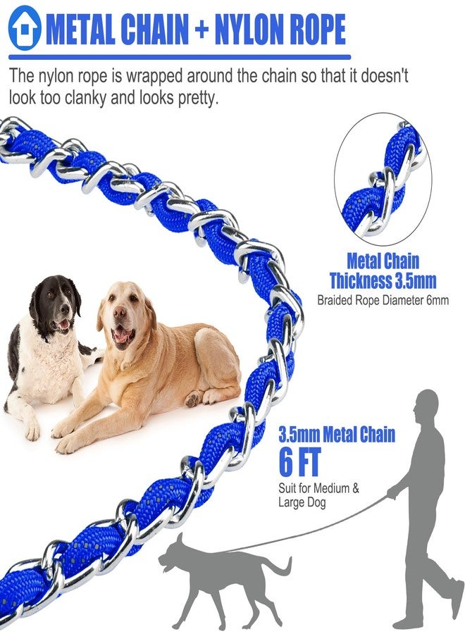 اتش او ام آي أم بي طوق كلاب مقاوم للمضغ من هوميمب، مناسب للكلاب متوسطة وكبيرة الحجم، مزود بسلسلة معدنية متينة عاكسة للضوء بطول 6 أقدام ومقبض مبطن ناعم، وحبل متين مضاد للعض، مناسب لكلاب البيتبول، غير قابل للمضغ. - Image 4
