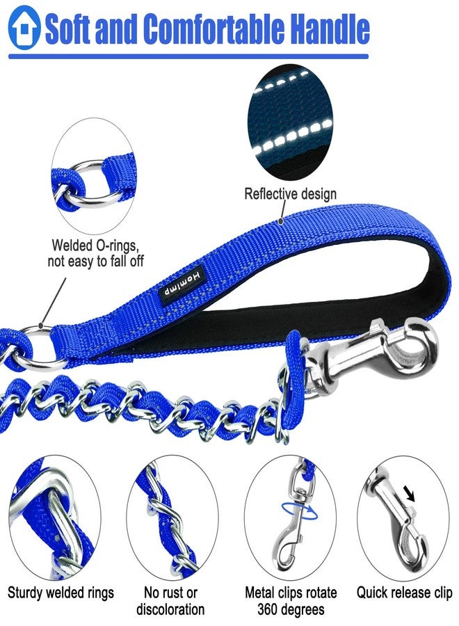 اتش او ام آي أم بي طوق كلاب مقاوم للمضغ من هوميمب، مناسب للكلاب متوسطة وكبيرة الحجم، مزود بسلسلة معدنية متينة عاكسة للضوء بطول 6 أقدام ومقبض مبطن ناعم، وحبل متين مضاد للعض، مناسب لكلاب البيتبول، غير قابل للمضغ. - Image 3