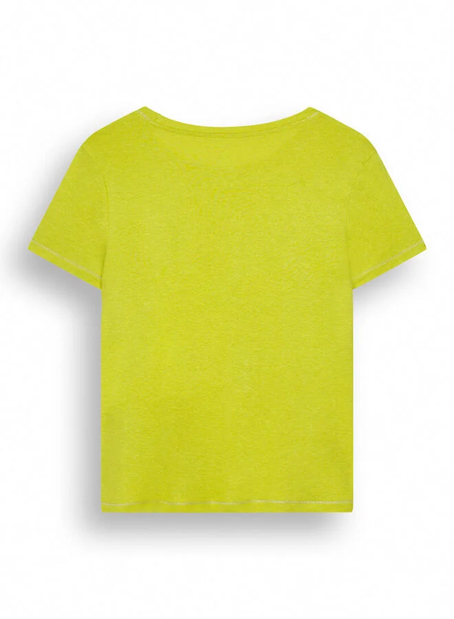 women'secret Khaki short-sleeved T-shirt