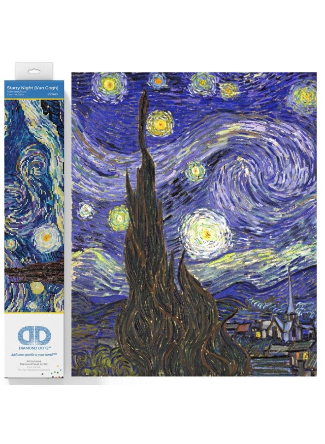 طقم رسم مبتدئين من دايموند دوتز ليلة النجوم 50.8 × 40.6 سم - Image 1