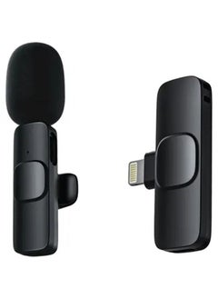 Auto-syncs Clip-on Wireless Lavalier Microphone for iPhone Black