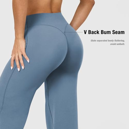 JGS1996 Wide Leg Yoga Pants Bottoms Straight Leg Leggings for Women High Waist Stretch Booty Casual Gym Workout Sweatpants - Image 4