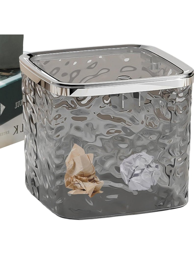 Meetion Desktop Trash Can - Waste Can for Desk | Miniature Trash Can Wastebasket with Pop-Up Lid Trash Can Waste Bins for Bedroom Bathroom Kitchen - Image 1