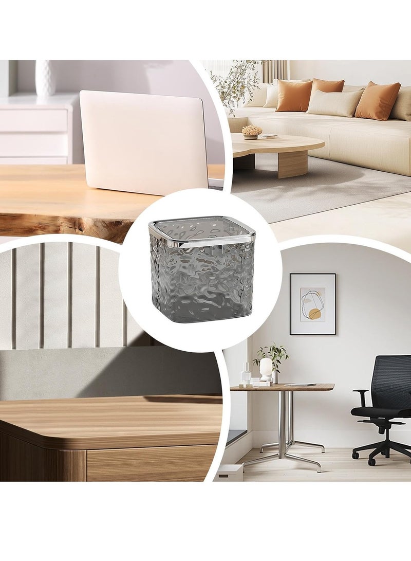 Meetion Desktop Trash Can - Waste Can for Desk | Miniature Trash Can Wastebasket with Pop-Up Lid Trash Can Waste Bins for Bedroom Bathroom Kitchen - Image 4