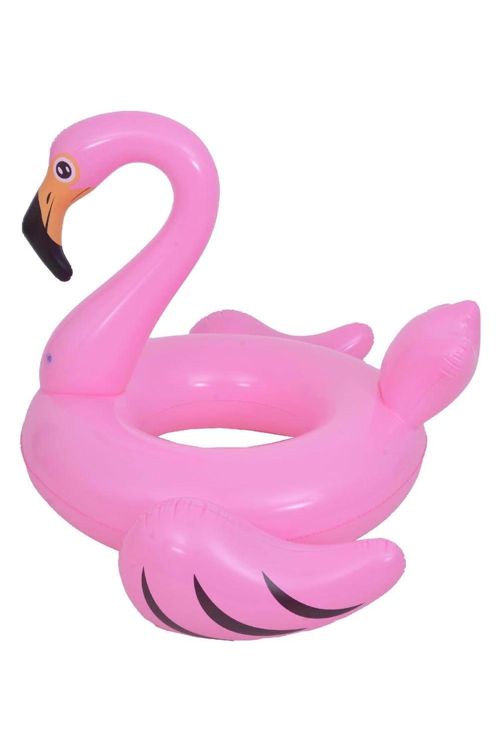 Flamingo float in pink - large size suitable for adults, inflatable with a stylish design and puncture resistance, perfect for summer photos and complete relaxation. Suitable for the whole family. Swimming float, water toys, and accessories.