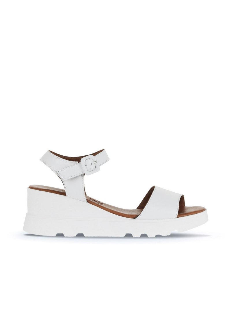 Bueno BUENO Women's Wedge Sandals – Strappy Open-Toe Design with Ankle Buckle Closure and Cushioned Sole for Stylish All-Day Wear  - Image 1