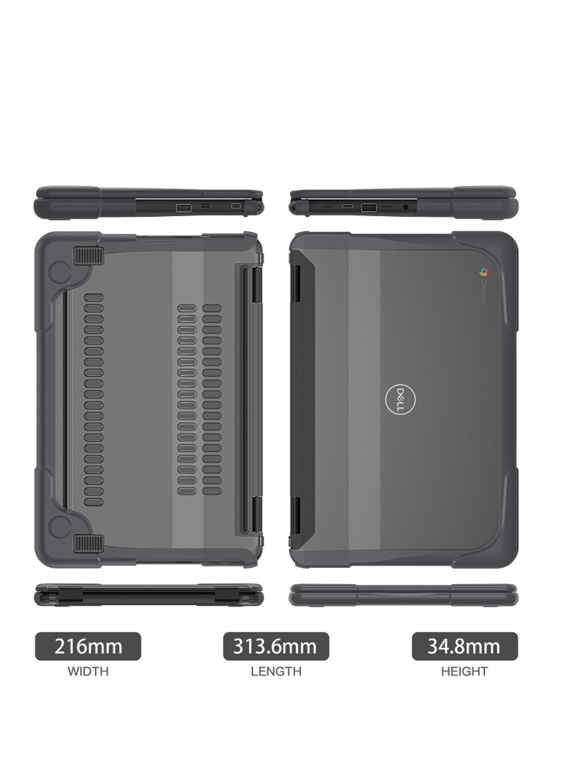 GULFLINK Hard Shell Case Cover with Kickstand Shockproof Function For Dell, Chrome book 3100/3110 11.6 inch Grey  - Image 3