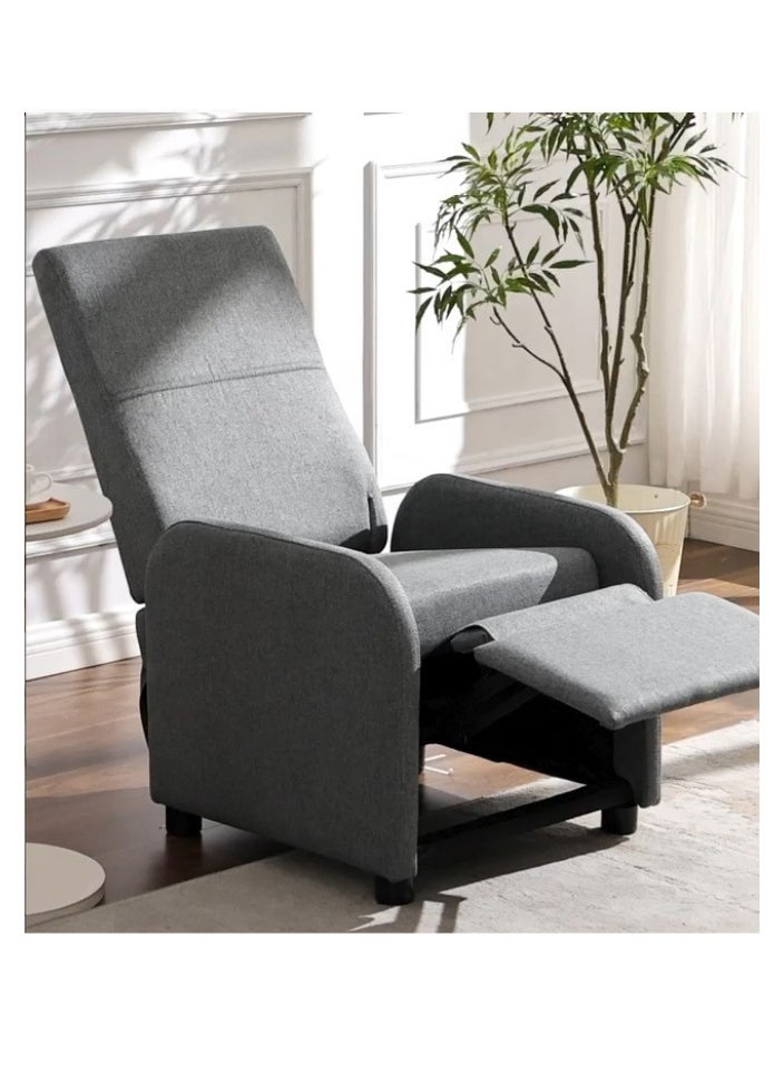 A comfortable, reclining recliner chair – a modern, compact design that fits in any space and offers practical performance. A comfortable, reclining home recliner with a reclining mechanism (80 x 60 x 98 cm)