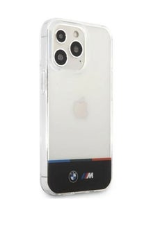 devia BMW M Collection PC/TPU Hard Case Horizontal Tricolor Lines & Black Stripe For iPhone 13 Pro (6.1") - Transparent  - Image 2